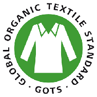 Produkt wykonany z materiałów organicznych z licencją i certfikacją GOTS na cały proces produkcyjny