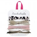 Rockahula Kids spinki do włosów dla dziewczynki 4 szt. Lily Leopard Skinny Bow