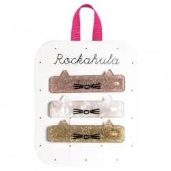 Rockahula Kids spinki do włosów dla dziewczynki 3 szt. Acrylic Cat