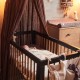 Jollein moskitiera baldachimowa nad łóżeczko niemowlęce 245 cm VINTAGE Chestnut