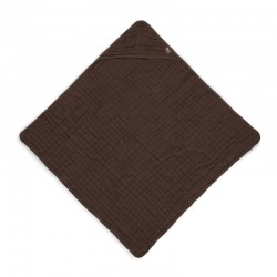 Jollein - Ręcznik kąpielowy z kapturem 75 x 75 cm MUSLIN Cheastnut