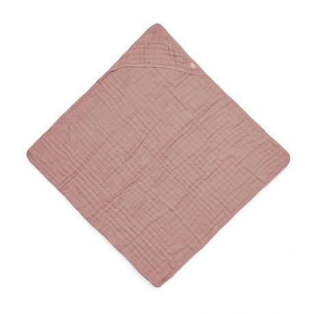 Jollein ręcznik z kapturkiem dla Niemowlaka 75x75 cm MUSLIN Rosewood
