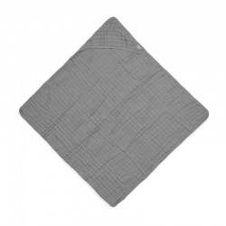 Jollein - Ręcznik kąpielowy z kapturem 75 x 75 cm Cotton STORM GREY