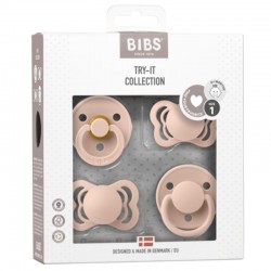 BIBS TRY-IT PACK BLUSH 4 smoczkowy zestaw prezentowy smoczków niemowlęcych