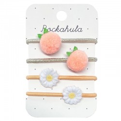 Rockahula Kids - 4 gumki do włosów Orange Blossom