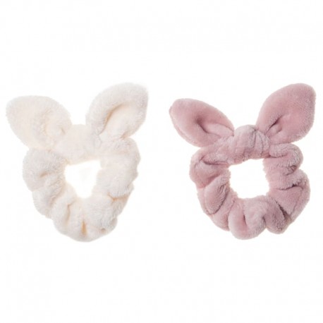 Rockahula Kids gumki scrunchie do włosów dla dziewczynki 2 szt. Fluffy Bunny Ears