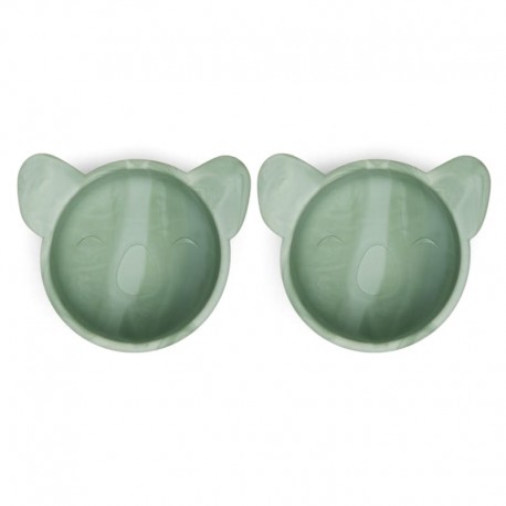 nuuroo silikonowe miseczki na przekąski 2 szt KOALA Light Green