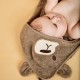 nuuroo okrycie kąpielowe z kapturem dla niemowlaka BIO bawełna Miś TEDDY Cobblestone