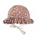 Hi Little One kapelusz przeciwsłoneczny dla dziewczynki BOHO FLO Rust roz L Pom Pom