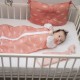 Hi Little One śpiworek do spania z nogawkami dwustronny TOG 1,0 organiczny BIO muślin RAINBOW/WHITE roz S muumee