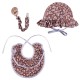 Pom Pom - kapelusz przeciwsłoneczny BOHO FLO Chocolate roz S