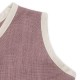 Pom Pom - rozkloszowana bluzeczka z bufkami i spodenki bumpersy z organicznego BIO lnu BOHO LEO Mauve roz. L