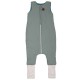 Hi Little One - śpiworek dwustronny piżamka z nogawkami z organicznej BIO bawełny muślin TIFFANY/EMERALD roz M