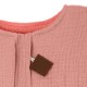 Hi Little One - śpiworek dwustronny piżamka z nogawkami z organicznej BIO bawełny muślin BABY PINK/CORAL roz M