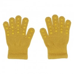 GoBabyGo antypoślizgowe rękawiczki ułatwiające chwytanie Mustard 12 m+