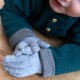GoBabyGo - antypoślizgowe rękawiczki ułatwiające chwytanie 2-3 lata Grey Melange