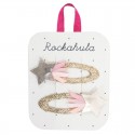 Rockahula Kids spinki do włosów dla dziewczynki 2 szt. Shooting Star Pink