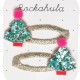 Rockahula Kids spinki do włosów dla dziewczynki 2 szt. Glitter Xmas Tree