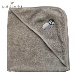 Petu Petu ręcznik okrycie kąpielowe z kapturem dla niemowlaka Penguin