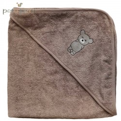 Petú Petú - ręcznik z kapturem z chłonnej frotty bawełnianej 100 x 100 cm Teddy