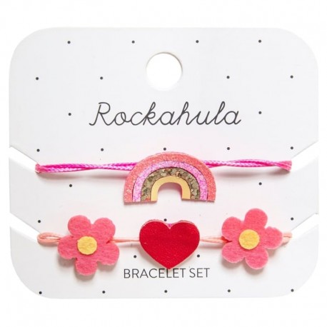 Rockahula Kids bransoletki dla dziewczynki 2 szt. Hippy Rainbow