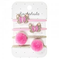 Rockahula Kids gumki do włosów dla dziewczynki 4 szt. Bright Butterfly