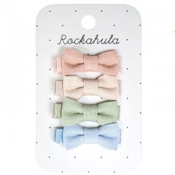 Rockahula Kids - 4 spinki do włosów Meadow Linen Bow