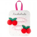 Rockahula Kids - 2 spinki do włosów Sweet Cherry Pom Pom