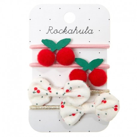 Rockahula Kids - 4 gumki do włosów Sweet Cherry