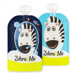 Zebra & Me ASTRO 2 PACK Saszetki do karmienia wielorazowe