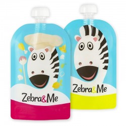 Zebra & Me CHEF - 2 PACK Saszetki do karmienia wielorazowe