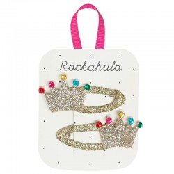 Rockahula Kids - 2 spinki do włosów Glitter Crown Clips