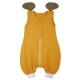 Hi Little One - śpiworek piżamka z bawełny muslin ELEPHANT Mustard & Green Hunter roz M