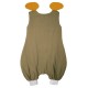 Hi Little One - śpiworek piżamka z bawełny muslin ELEPHANT Green Hunter & Mustard roz S