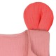 Hi Little One - śpiworek piżamka z bawełny muslin MOUSE Soft Rose & Coral roz S