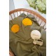 Hi Little One poszewka na pościel dla niemowląt z oddychającej organicznej BIO bawełny ELEPHANT Green Hunter/Mustard