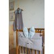 Hi Little One - śpiworek piżamka z bawełny muslin ELEPHANT Baby Blue & Gray roz M