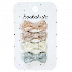 Rockahula Kids spinki do włosów dla dziewczynki 4 szt. Nordic Shimmer Mini Bow