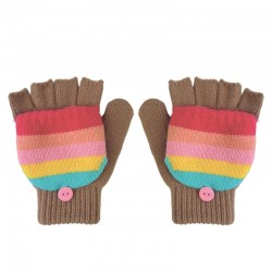 Rockahula Kids rękawiczki zimowe dla dziewczynki Rainbow Stripe 7-10 lat