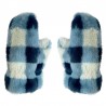Rockahula Kids - rękawiczki zimowe Furry Checked Blue 7 - 10 lat
