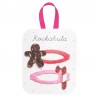Rockahula Kids - 2 spinki do włosów Gingerbread And Candy Cane