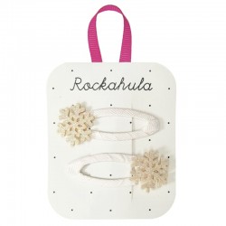 Rockahula Kids - 2 spinki do włosów Shimmer Snowflake