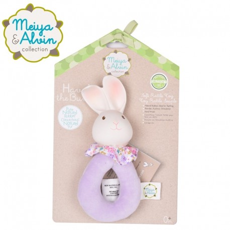 Meiya & Alvin - Havah Rabbit Soft Rattle with Organic Teether Head