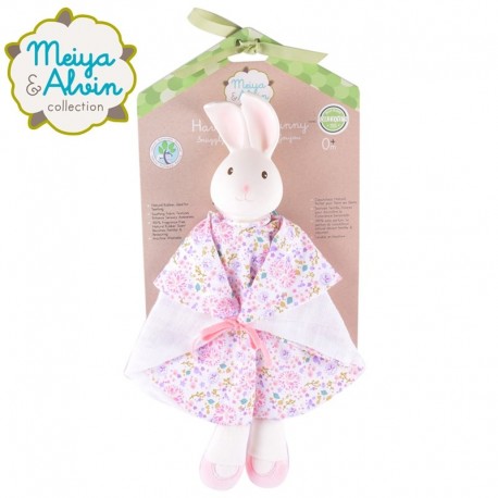 Meiya & Alvin - Havah Rabbit Snuggly Comforter with Organic Teether Head