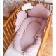 Hi Little One ochraniacze panelowe do łóżeczka z organizerem z oddychającej BIO bawełny CLOUD Tiffany