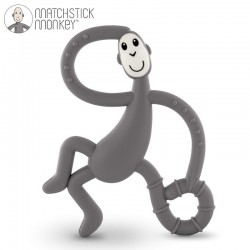Matchstick Monkey gryzak terapeutyczny silikonowy ze szczoteczką Dancing Grey
