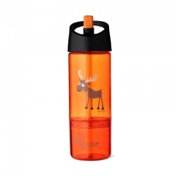 Carl Oscar Kids bottle 2in1 Bidon z pojemnikiem na przekąski 2w1 Orange - Moose