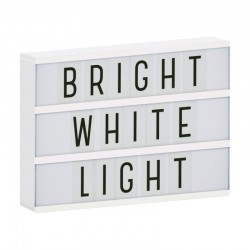 A Little Lovely Company lampa LED duża z naklejkami Lightbox A4 White