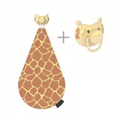 Dumforter 3in1 smoczek z gryzakiem + kocyk przytulanka Żyrafa Gerry