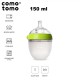 COMOTOMO - antykolkowa butelka silikonowa MOM'S BREAST 150 ml Green NEWBORN